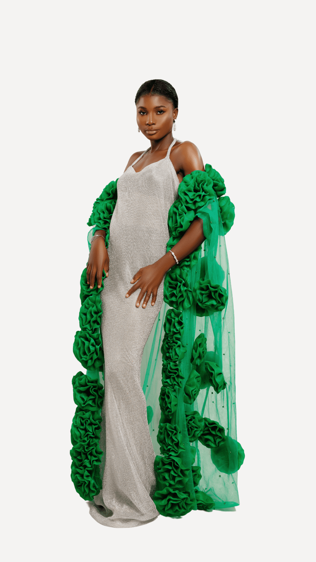Garden Rose Cape Dress